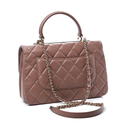 Chanel Lambskin Quilted Medium Trendy CC Flap Dual Handle Bag Nude 2 of 10