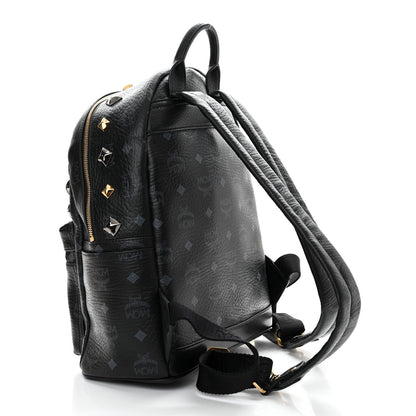 MCM Grained Calfskin Visetos Studded Small Stark M Backpack Black 3 of 9