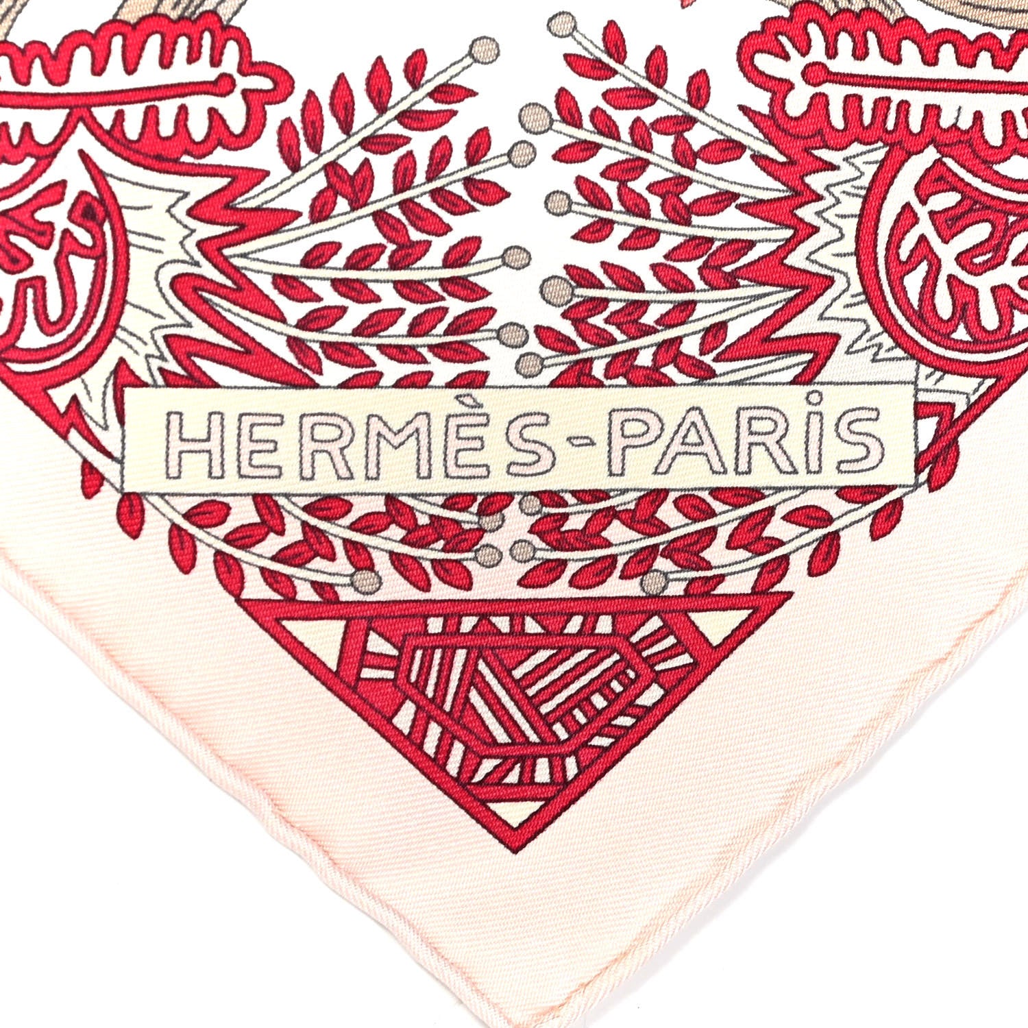 Hermes Silk Maitres De La Foret Scarf 90 Vieux Rose 4 of 6