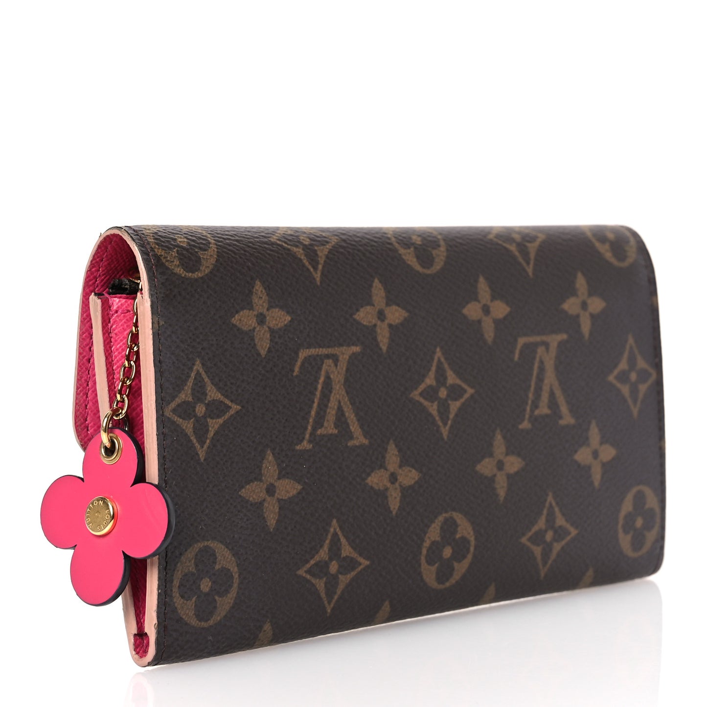 Monogram Bloom Flower Emilie Wallet Fuchsia