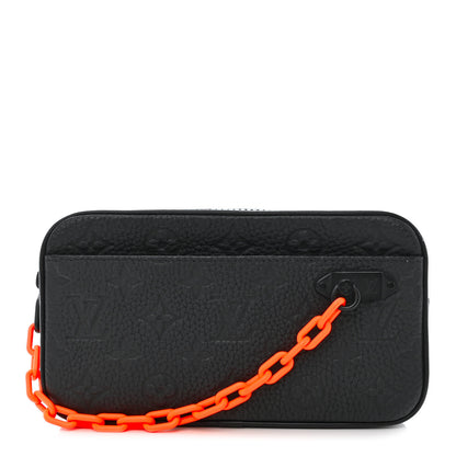 Louis Vuitton Taurillon Monogram Uniformes Solar Ray Soft Pochette Volga Belt Bag Black 1 of 9