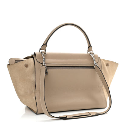 Celine Drummed Calfskin Suede Large Trapeze Dune 2 of 10