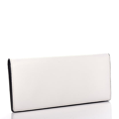 MCM Grained Calfskin Wallet Black White 3 of 6