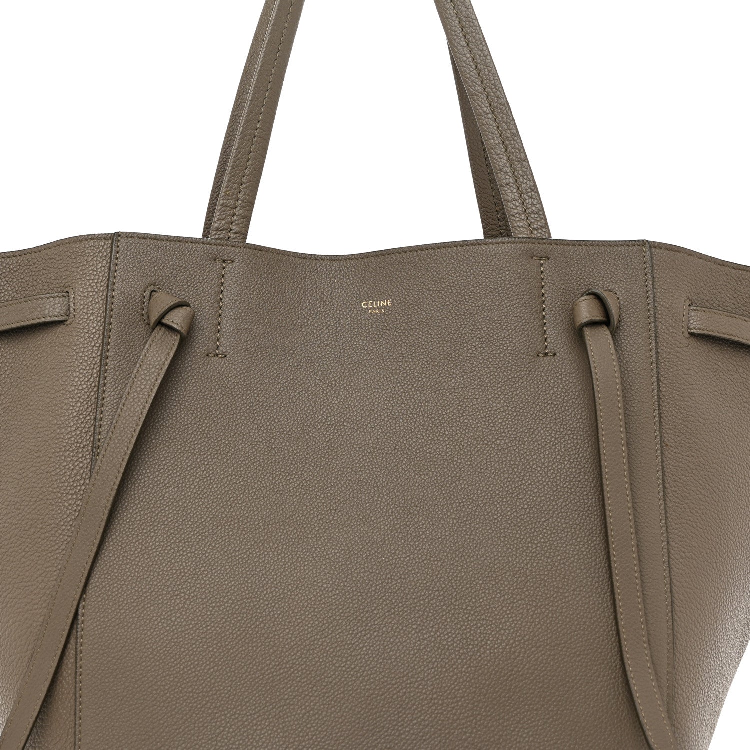 Celine Soft Grained Calfskin Small Belt Cabas Phantom Taupe 7 of 9