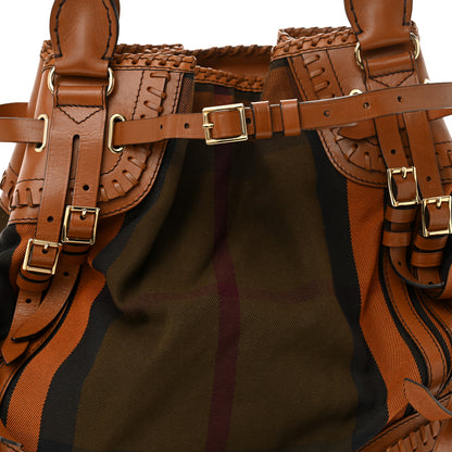 Burberry Bridle Calfskin House Check Whipstitch Tote 8 of 14