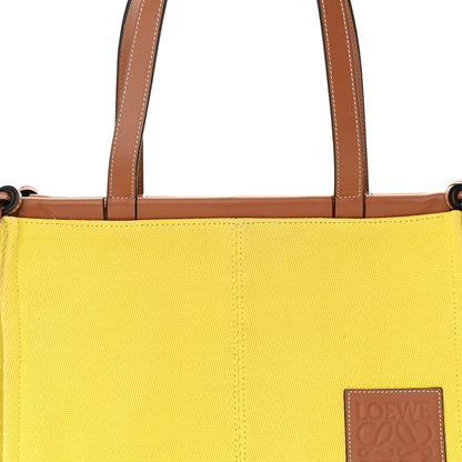 Loewe Canvas Calfskin Cushion Tote Yellow 7 of 13