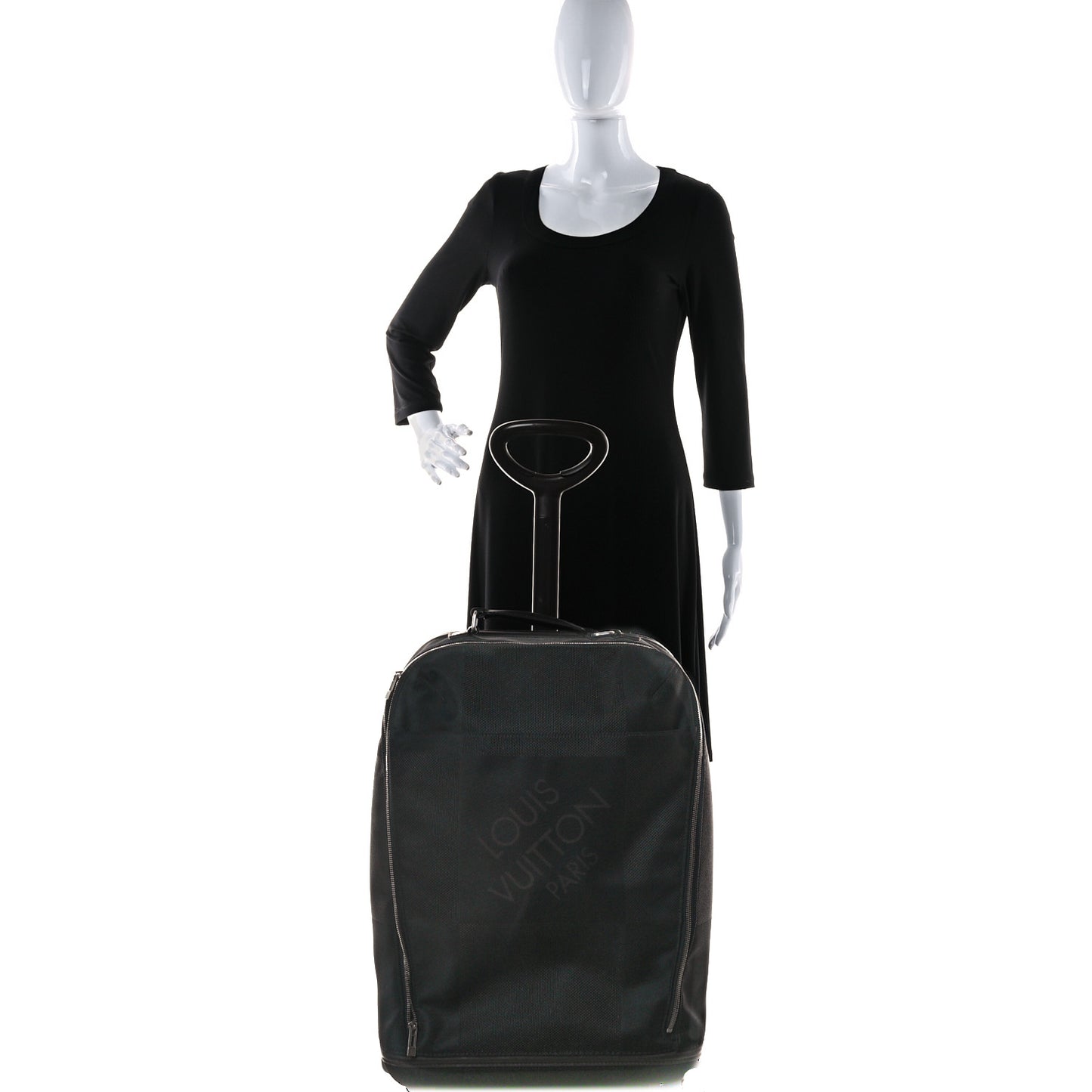 Damier Geant Conquerant 55 Roller Luggage Black