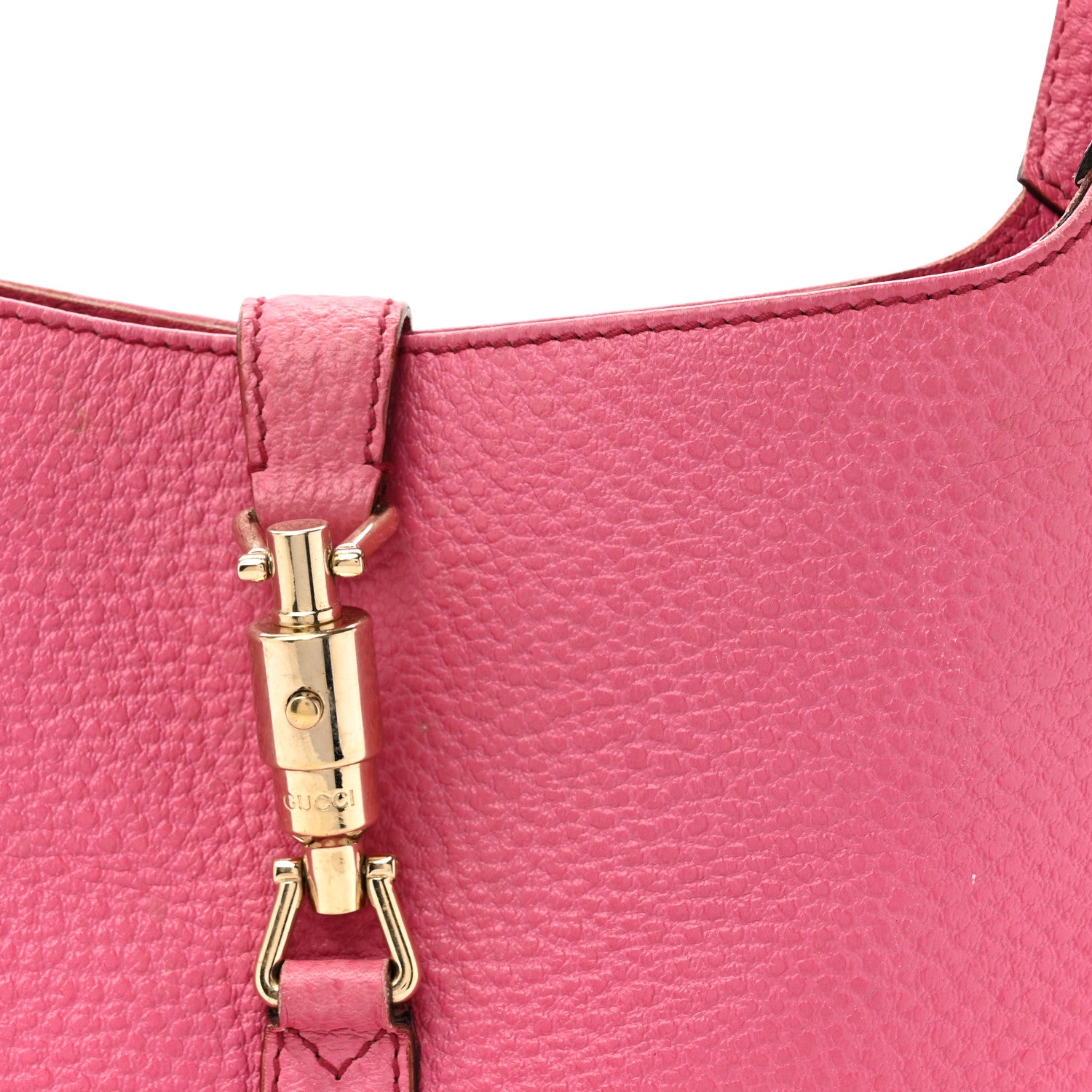 Gucci Calfskin Small Jackie O Hobo Pink 8 of 16
