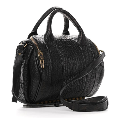 Alexander Wang Pebbled Lambskin Rockie Black Antique Brass Hardware 2 of 11