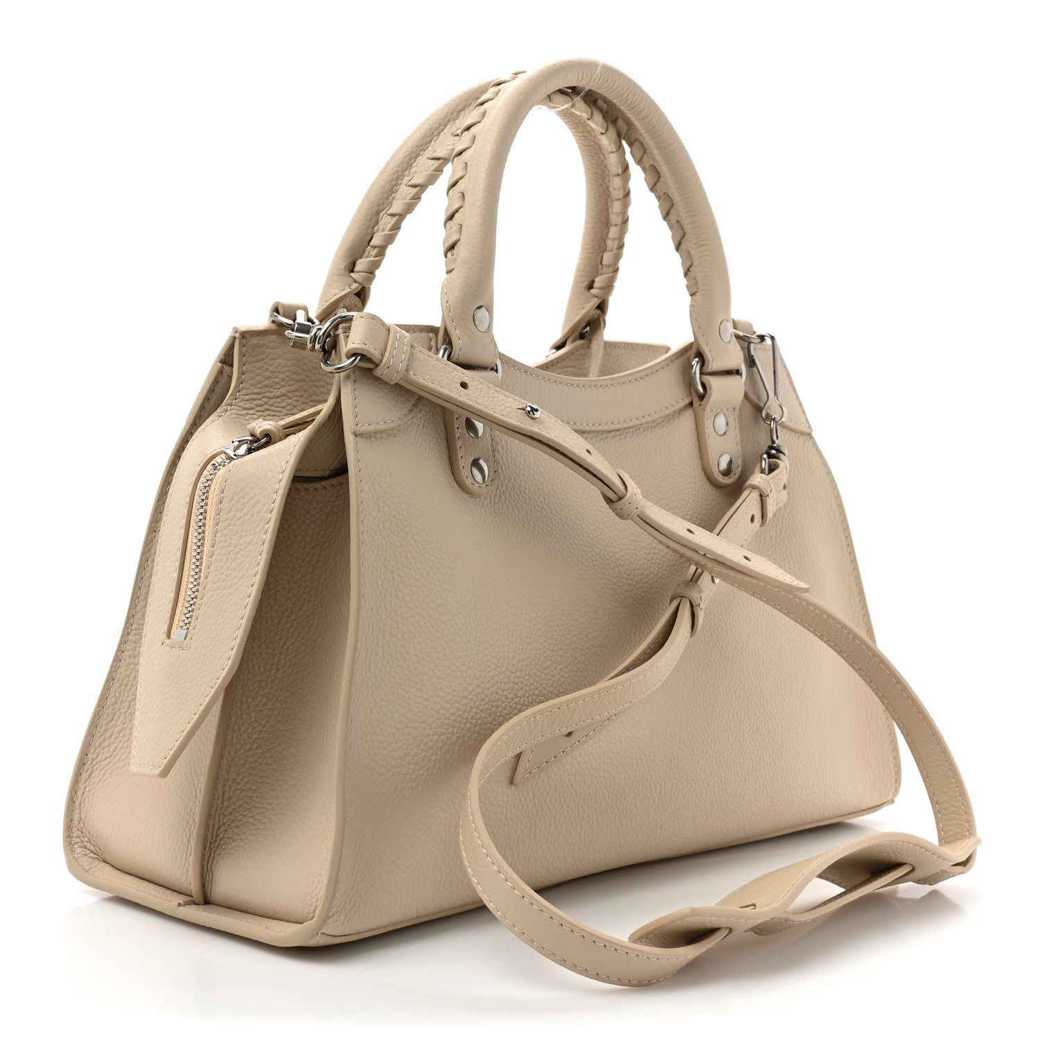 Balenciaga Grained Calfskin Neo Classic Silver Hardware S City Cream 3 of 14