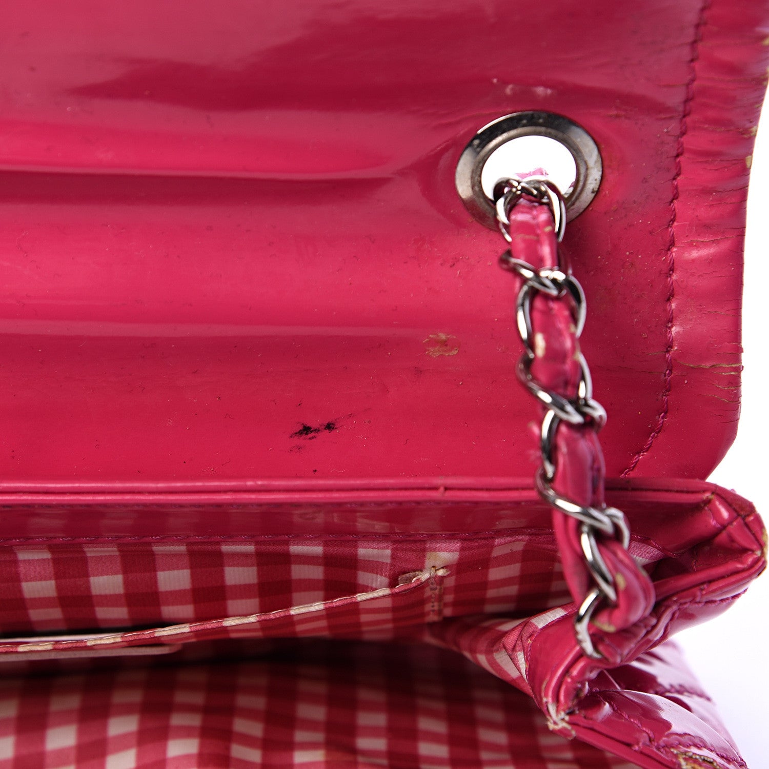 Chanel Glazed Calfskin Small Lipstick Flap Bag Fuchsia 12 of 20