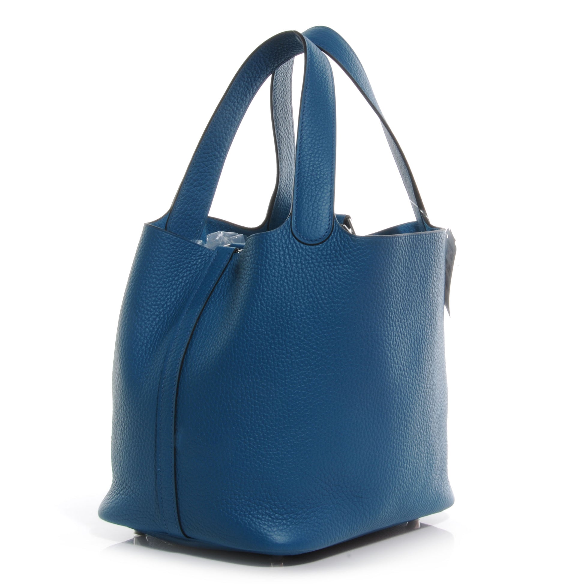 Hermes Taurillon Clemence Picotin Lock MM Bleu Izmir 3 of 8