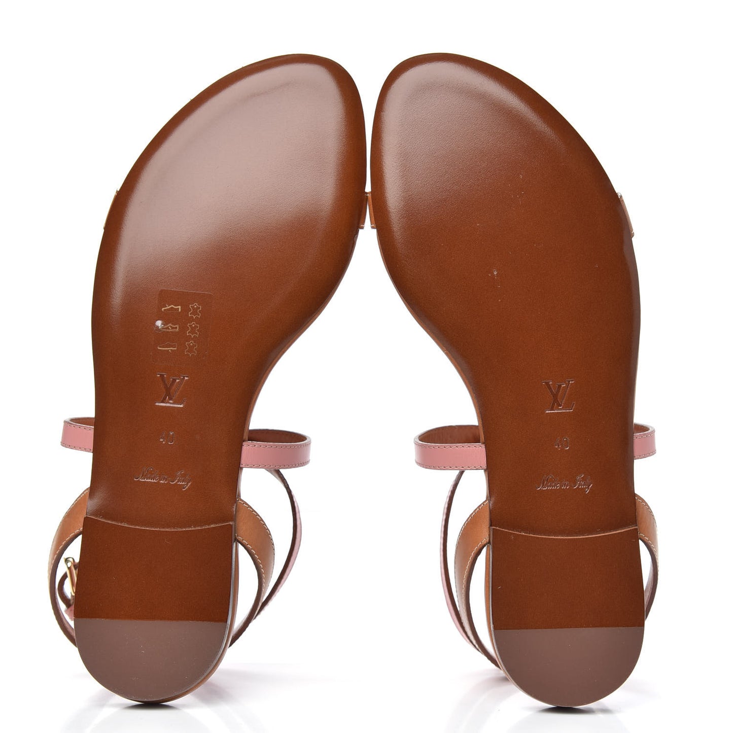 Calfskin Farenheit Flat Sandals 40 Pink
