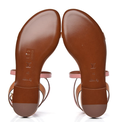 Louis Vuitton Calfskin Farenheit Flat Sandals 40 Pink 5 of 8