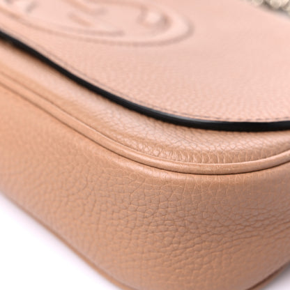 Gucci Pebbled Calfskin Medium Soho Flap Crossbody Camelia 9 of 16