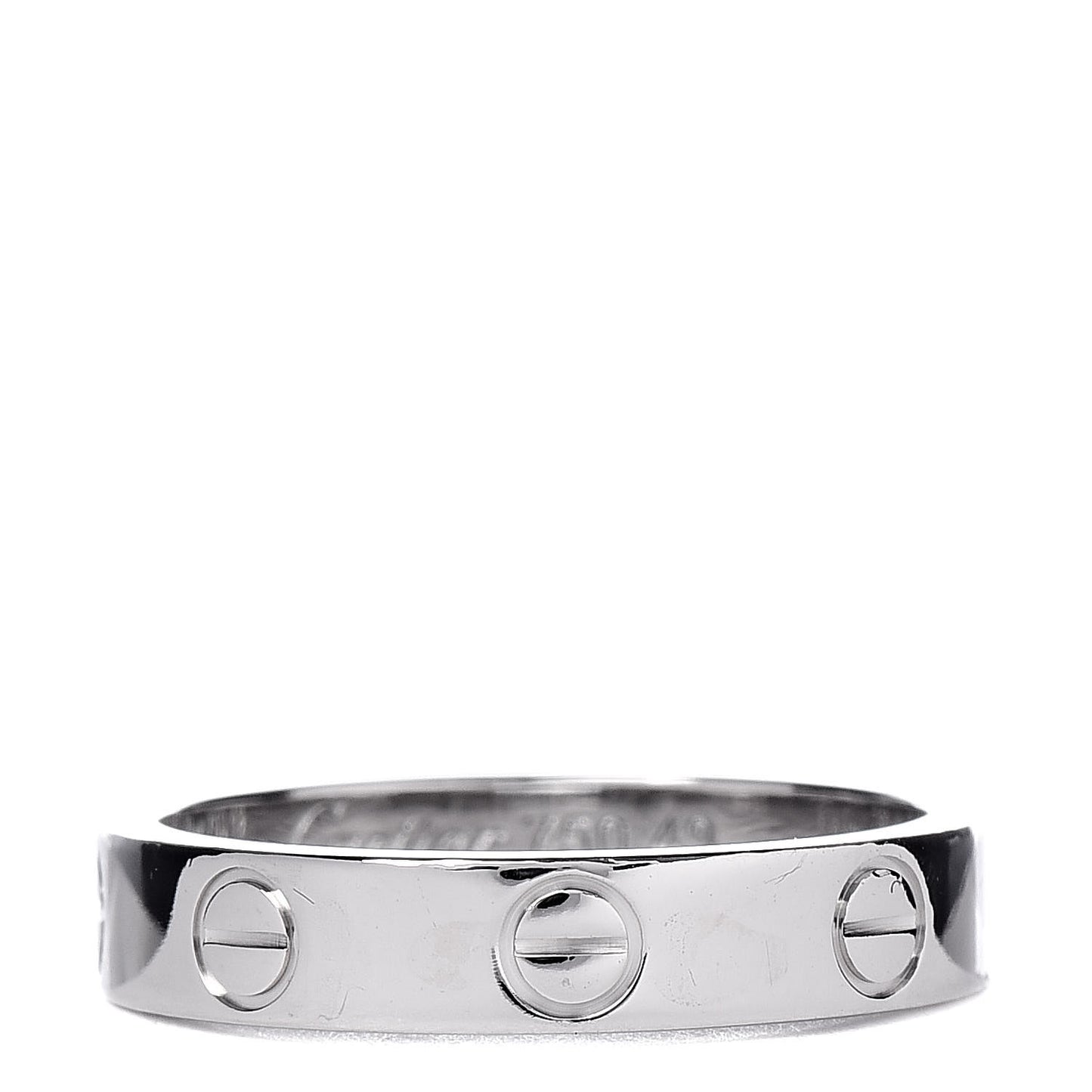 18K White Gold 3.5mm LOVE Wedding Band Ring 49 5