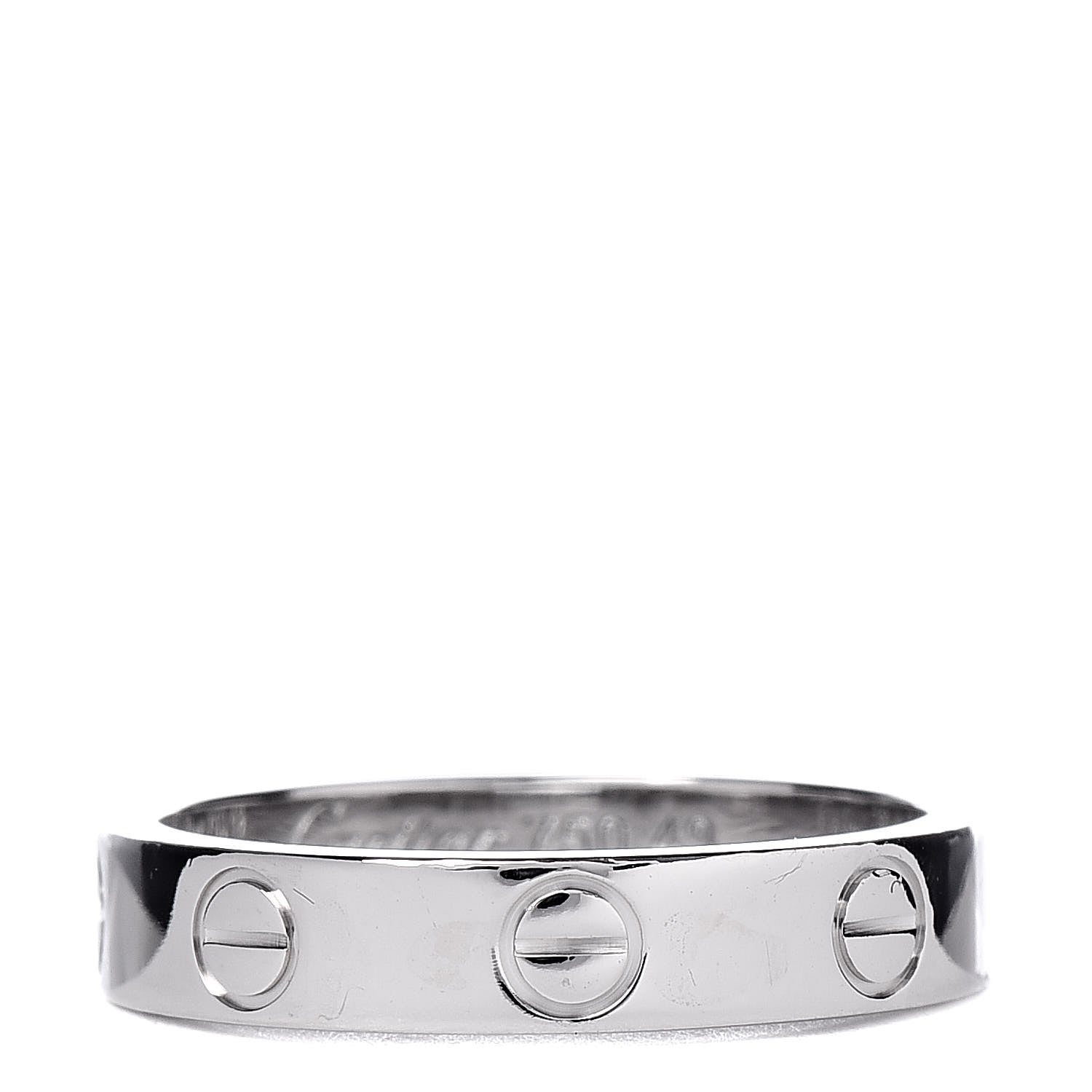 Cartier 18K White Gold 3.5mm LOVE Wedding Band Ring 49 5 1 of 4