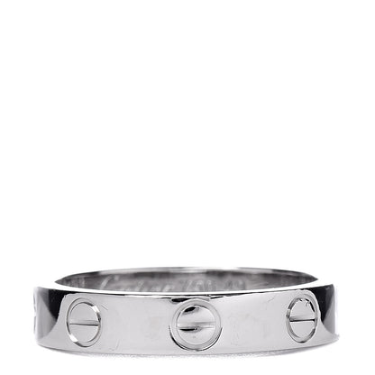 Cartier 18K White Gold 3.5mm LOVE Wedding Band Ring 49 5 1 of 4