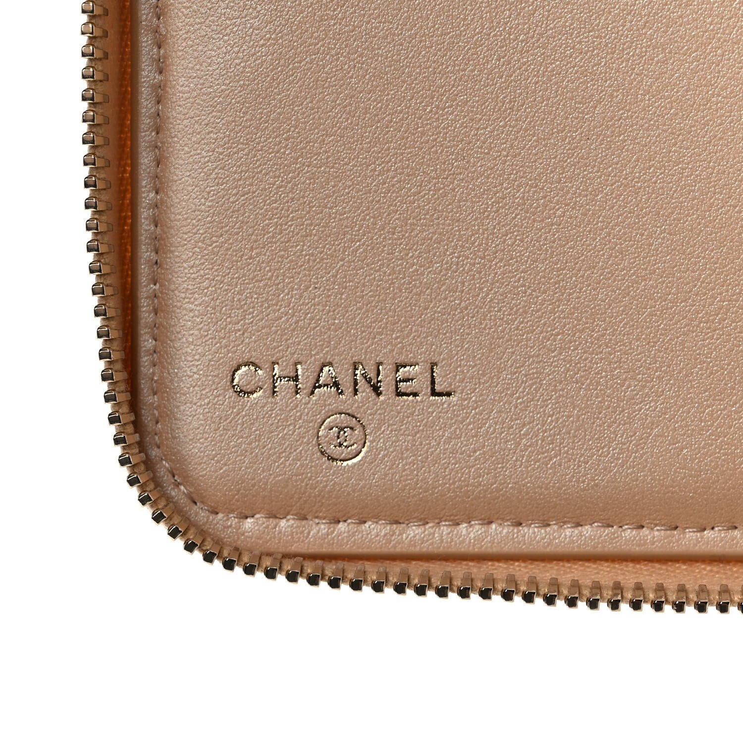 Chanel Iridescent Caviar Quilted Large Zip Around Organizer Wallet Beige 6 of 9