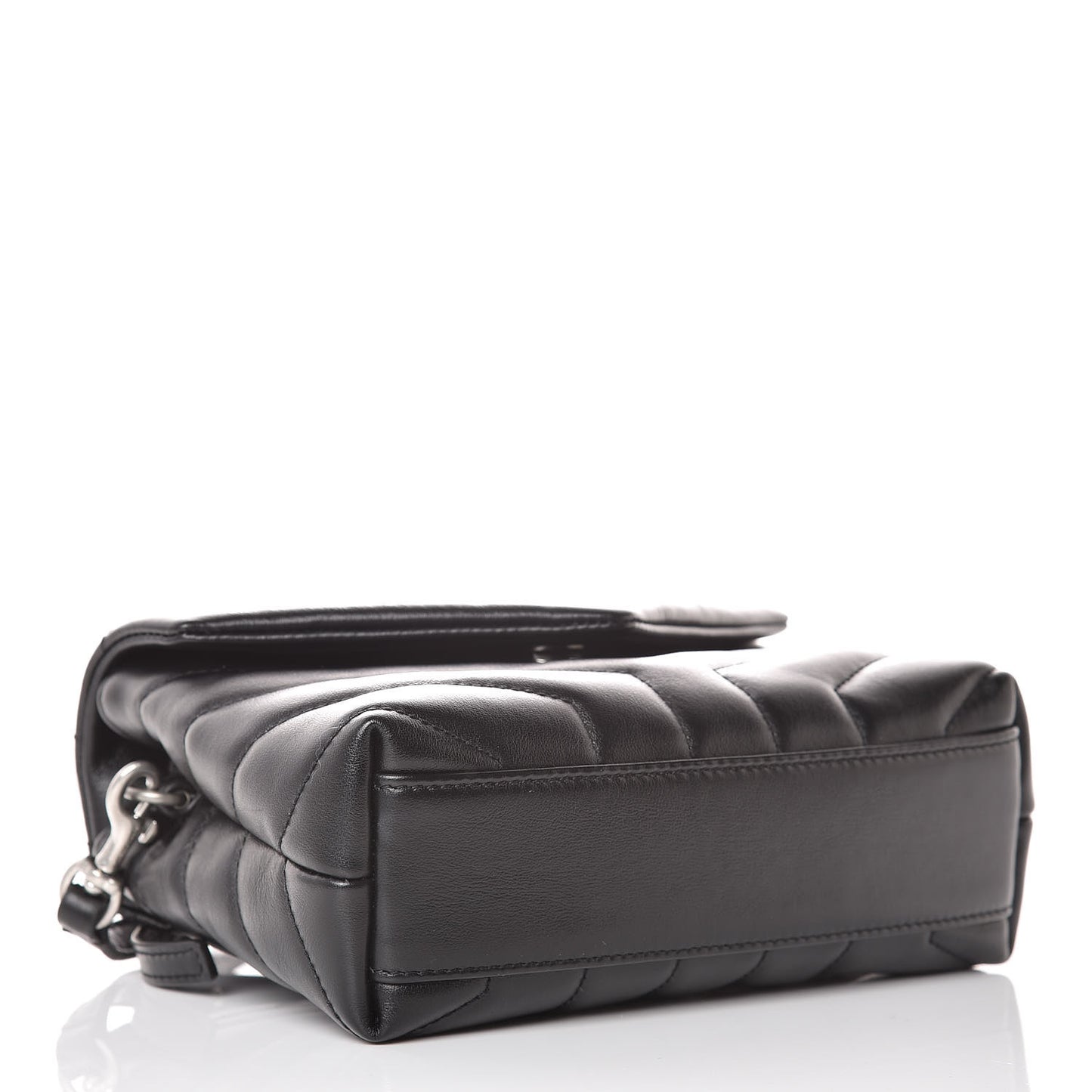 Calfskin Y Quilted Monogram Toy Loulou Crossbody Bag Black