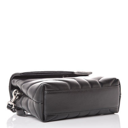 Saint Laurent Calfskin Y Quilted Monogram Toy Loulou Crossbody Bag Black 4 of 10