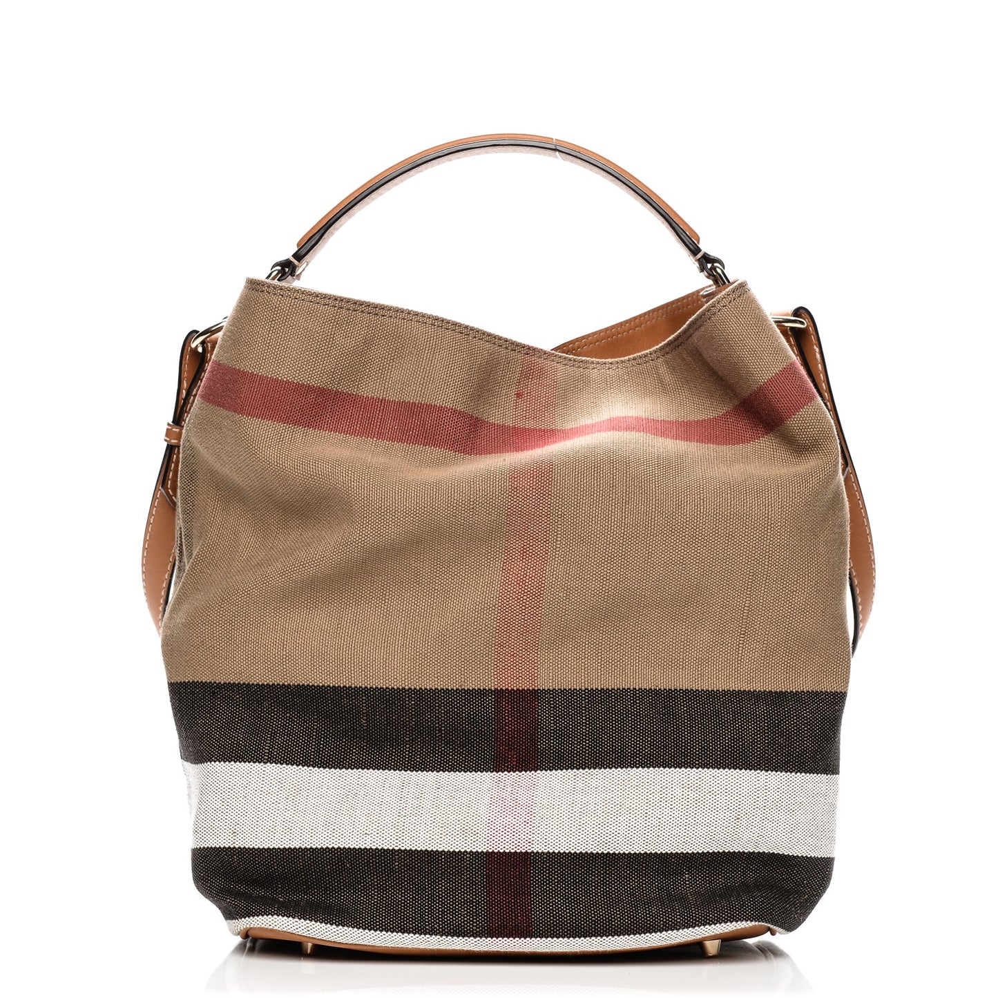 Canvas Mega Check Medium Ashby Hobo Saddle Brown