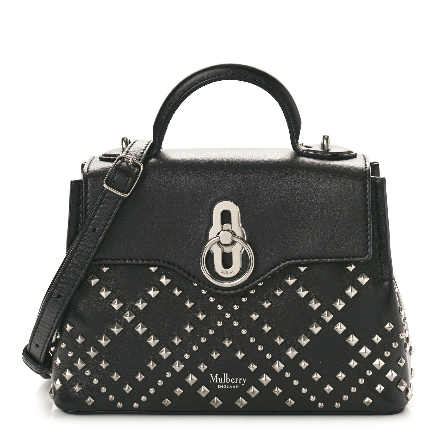 Mulberry Calfskin Studded Micro Seaton Black 1 of 11