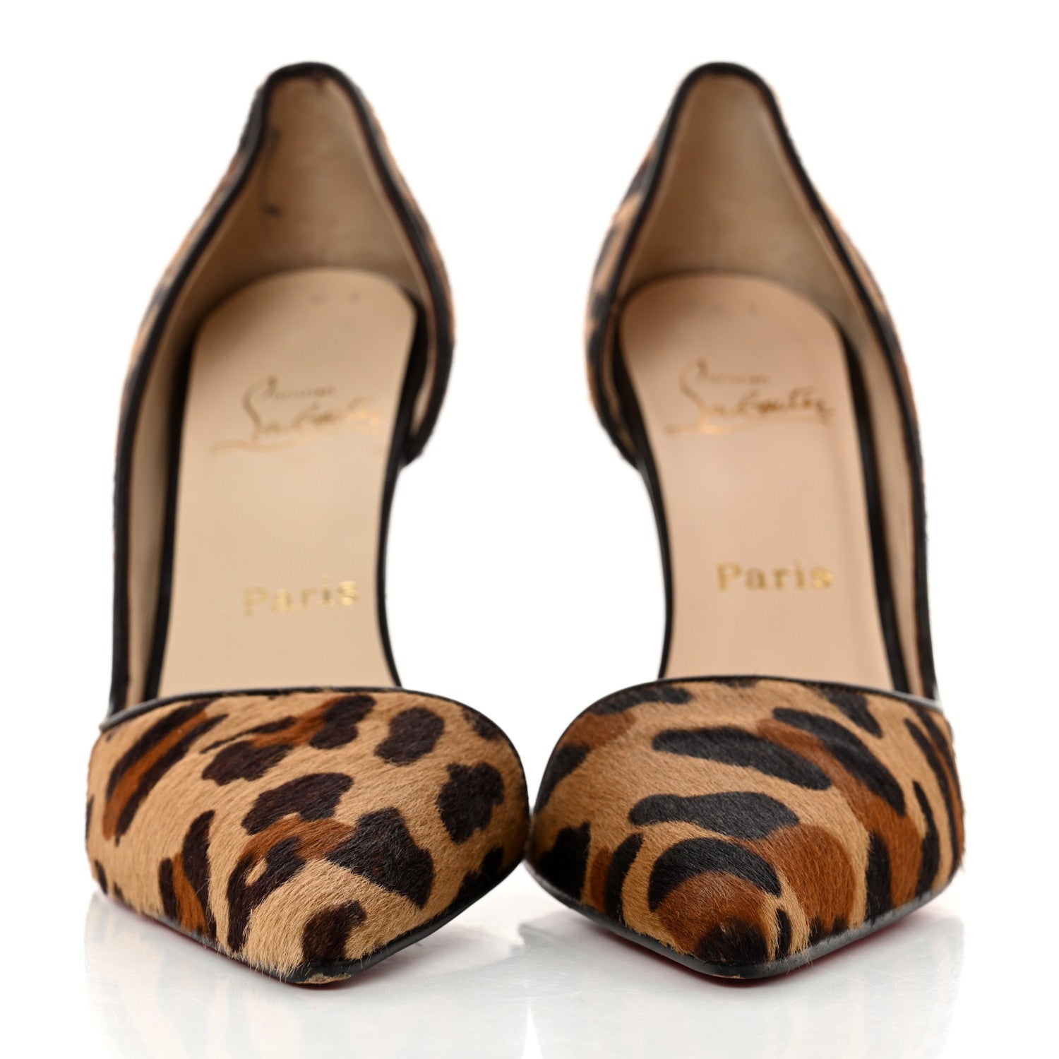 Christian Louboutin Pony Hair Dark Leopard Iriza 100 Pumps 40 Brown 3 of 8