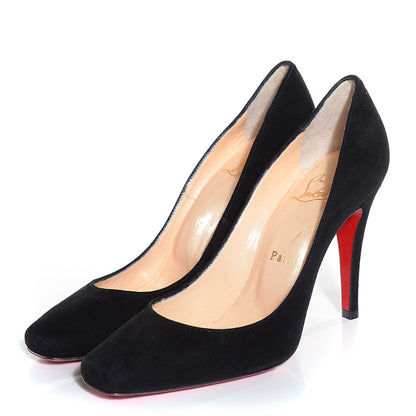 Christian Louboutin Suede Particule 100 Pumps 36.5 Black 3 of 6