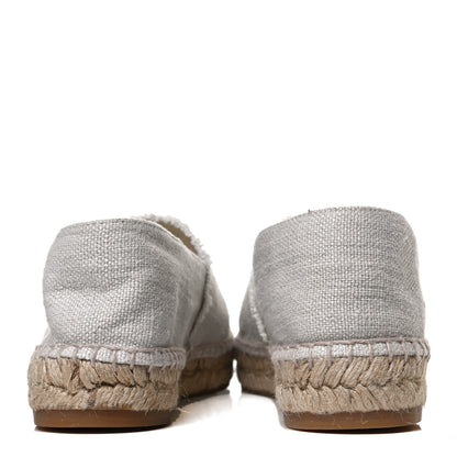 Chanel Linen CC Espadrilles 38 Beige Black 6 of 12