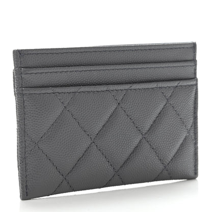 Chanel Caviar Quilted French New Wave Card Holder Grey 2 of 4