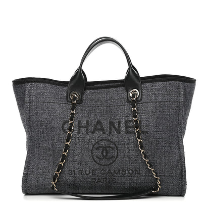 Chanel Lurex Boucle Medium Deauville Tote Black 1 of 11