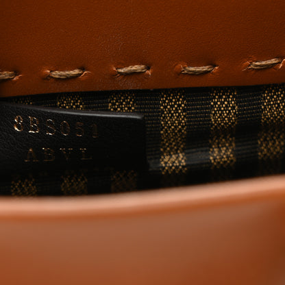 Fendi Vitello King Plexiglass Logo Embossed Mini Fendi Sunshine Shopper Tote Cuoio 7 of 12