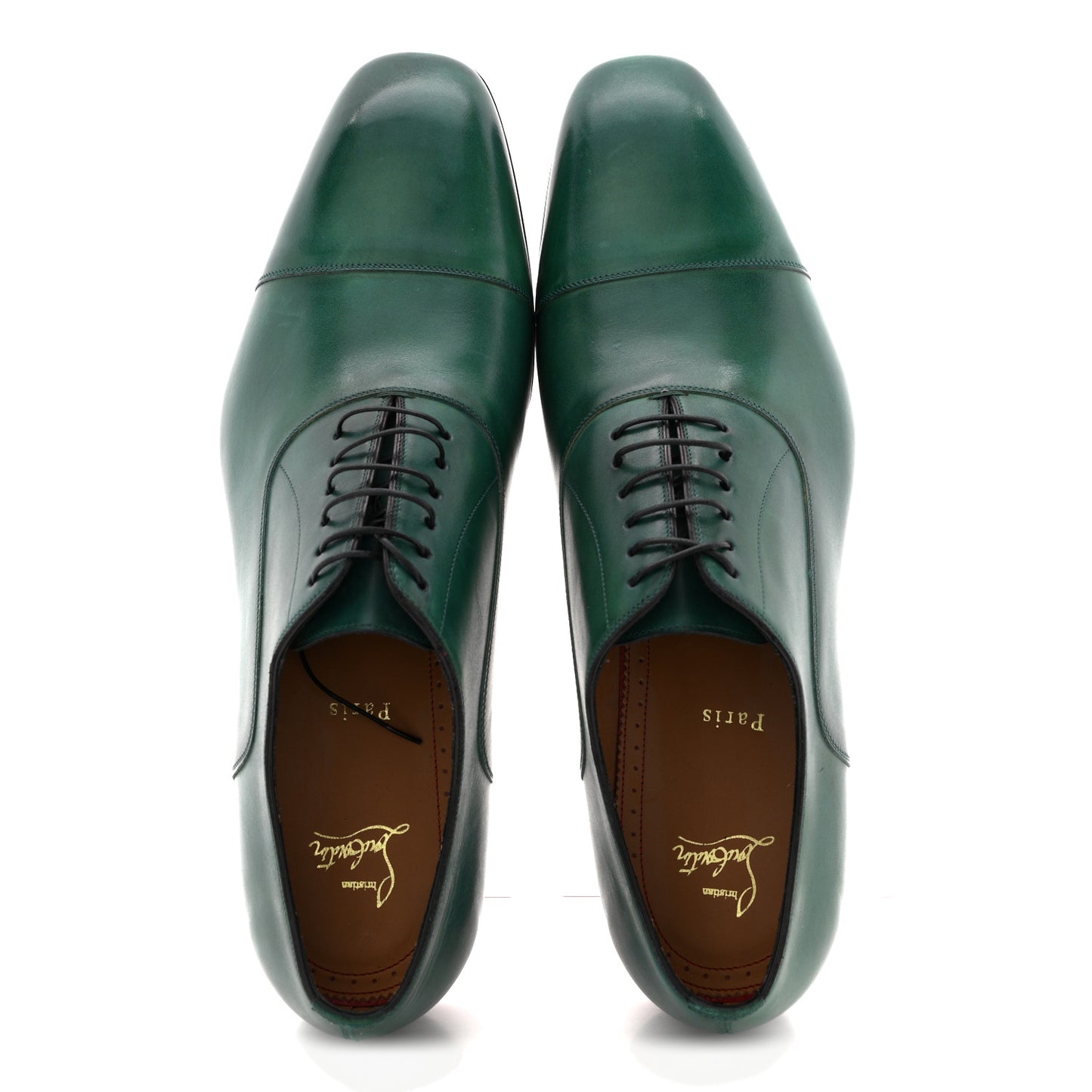 Calfskin Mens Surcity Flat Derby Oxford 45.5 Green