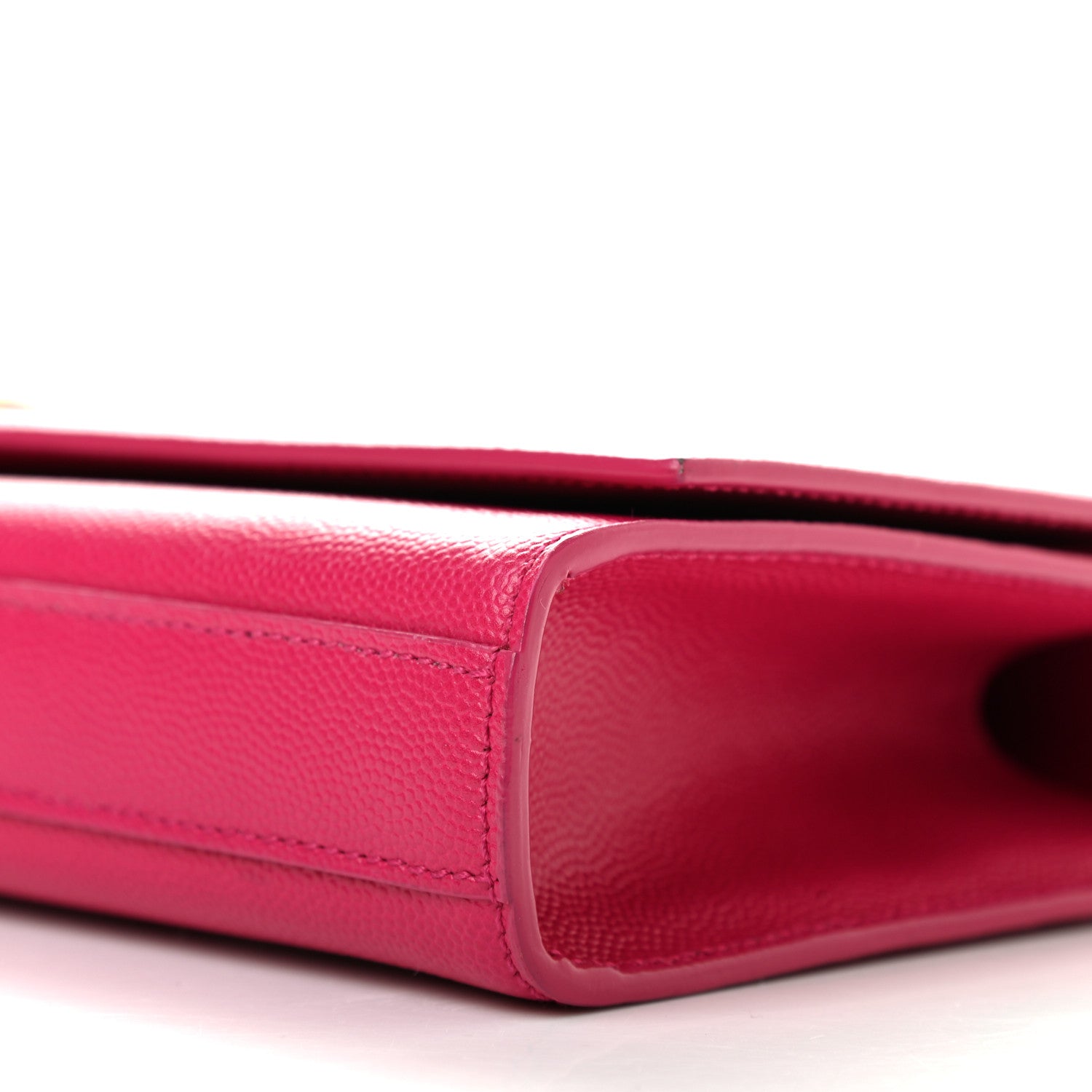 Saint Laurent Calfskin Classic Monogram Cassandre Clutch Lipstick Fuchsia 10 of 10