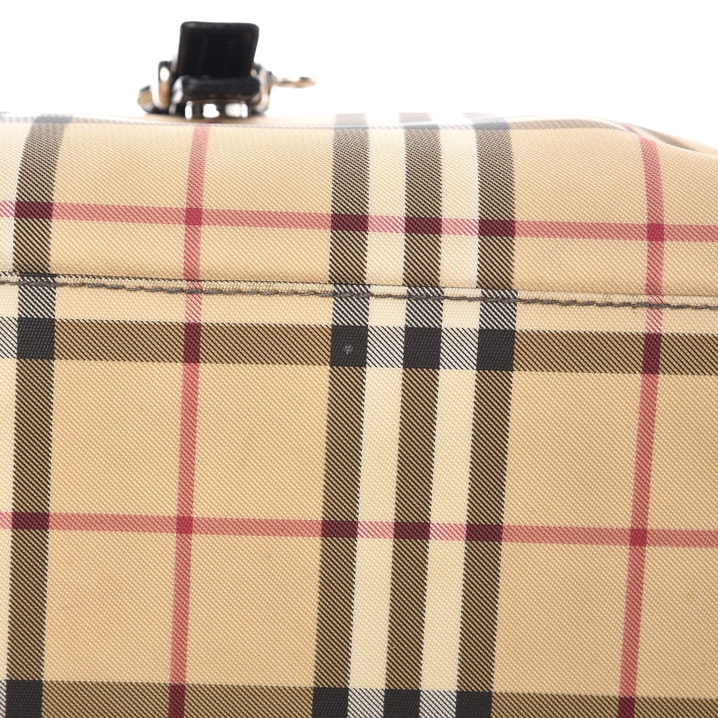 House Check Buckle Tote Black