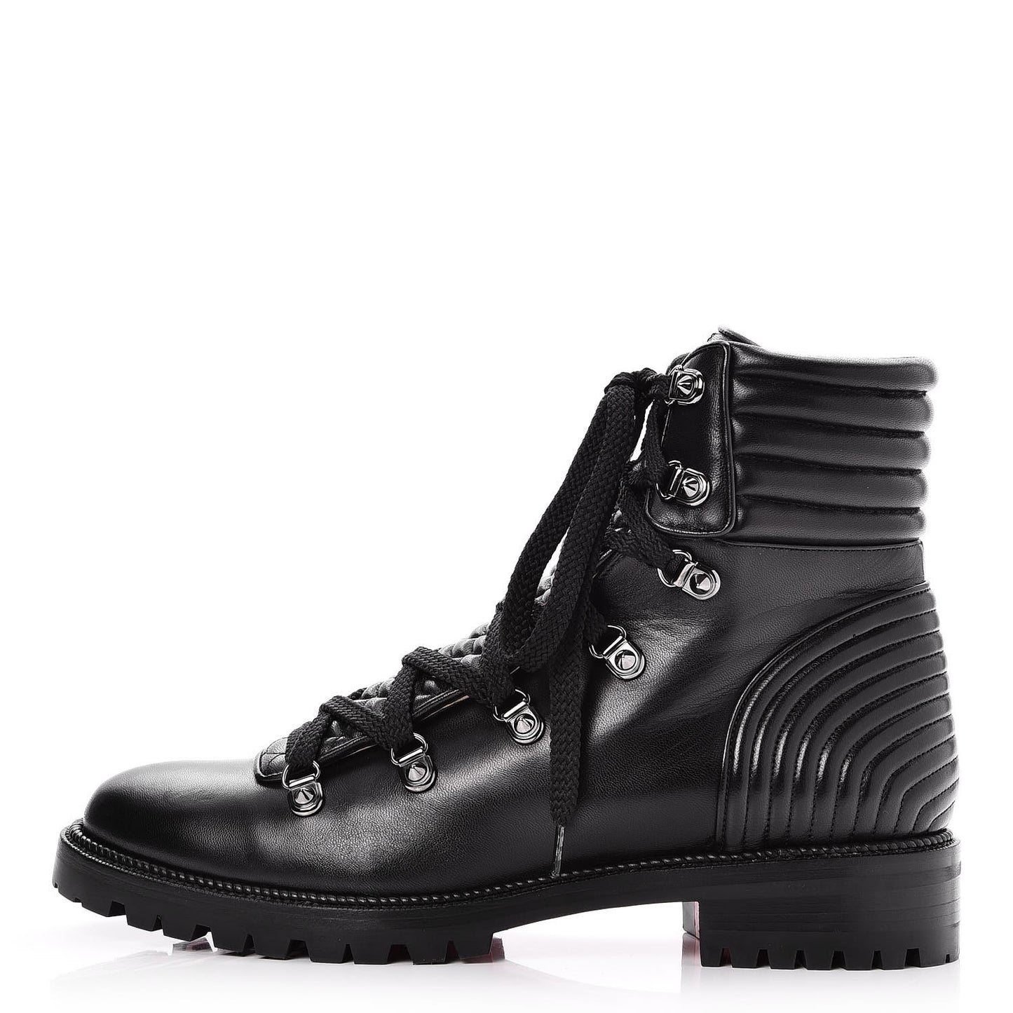 Shiny Nappa Mad Flat Boots 41 Black