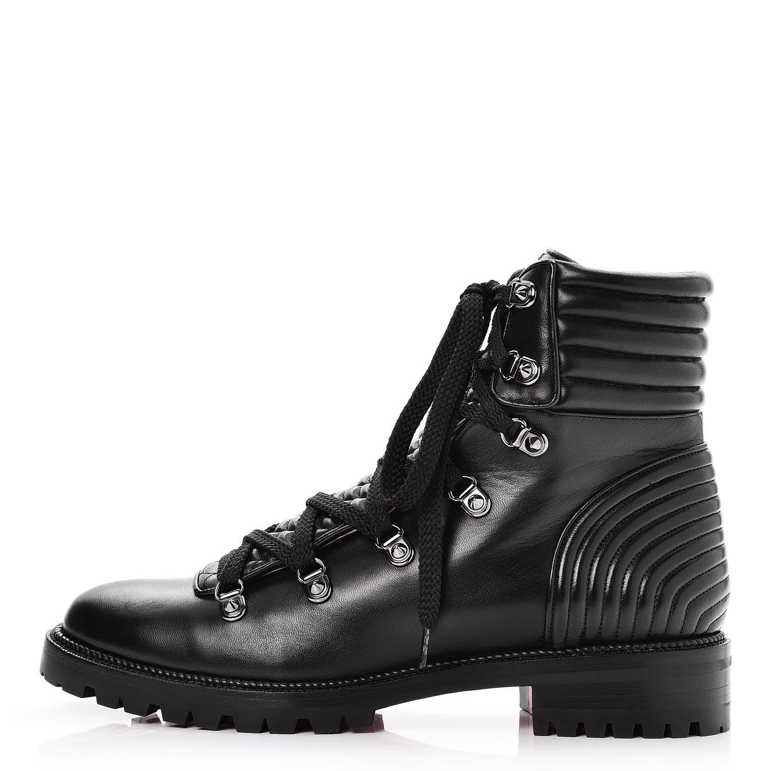 Christian Louboutin Shiny Nappa Mad Flat Boots 41 Black 1 of 8