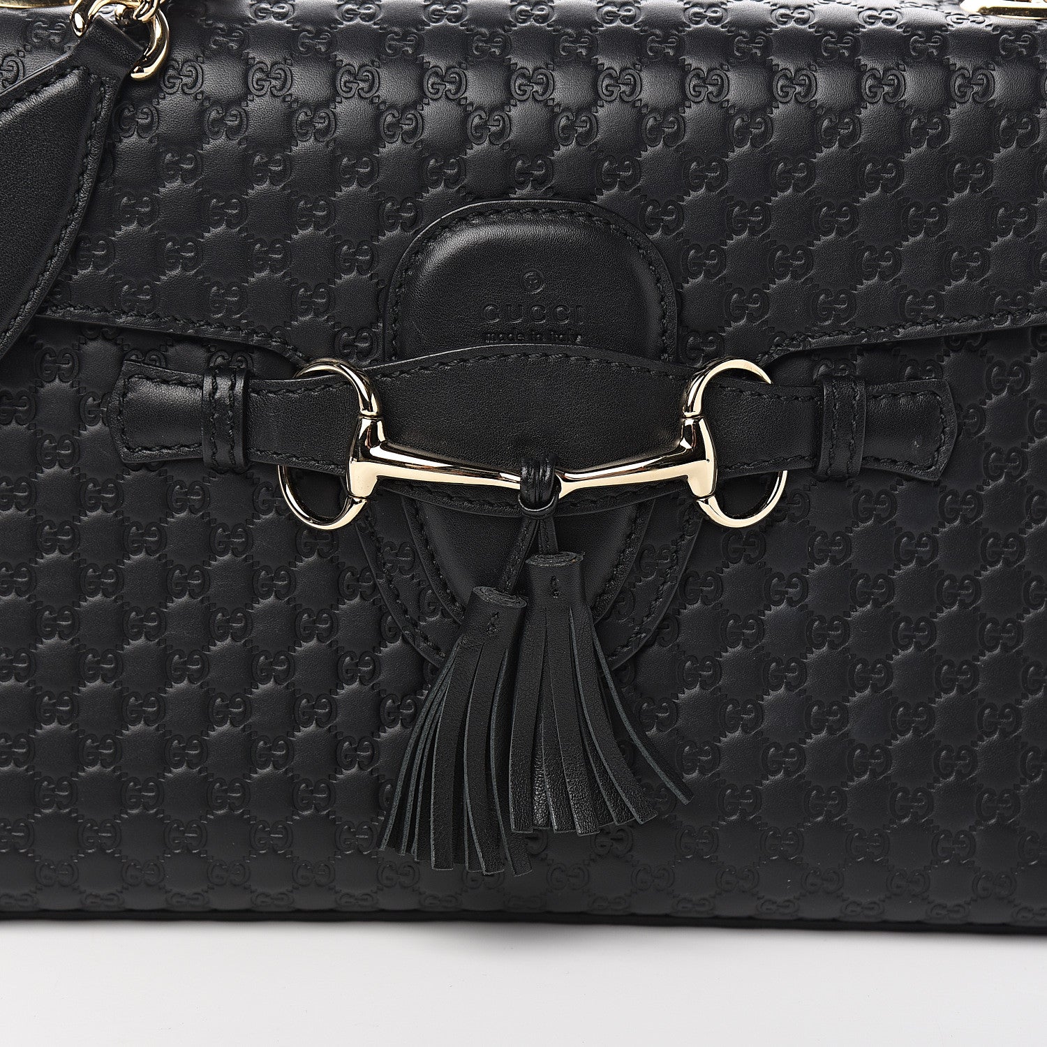 Gucci Microguccissima Medium Emily Chain Shoulder Bag Black 9 of 9