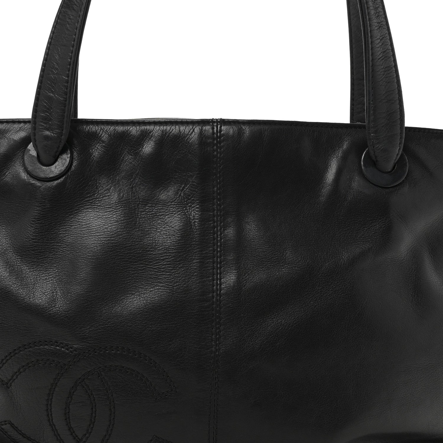 Chanel Lambskin CC Shoulder Bag Black 8 of 13