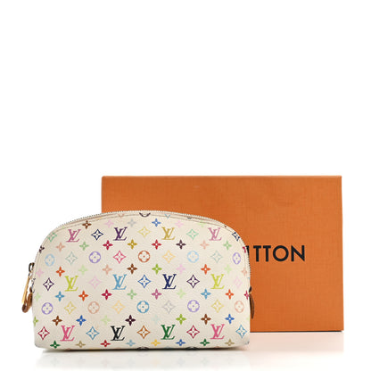 Louis Vuitton Monogram Multicolor Cosmetic Pouch White Litchi 10 of 10