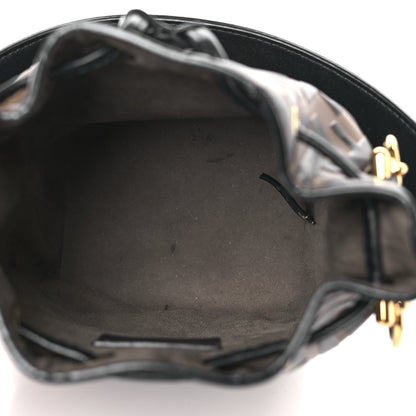Fendi Vitello Liberty F is Fendi Bi-Color FF 1974 Embossed Mini Mon Tresor Bucket Bag Maya Black 5 of 14