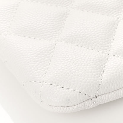 Chanel Caviar Quilted Cosmetic Case White 8 of 10