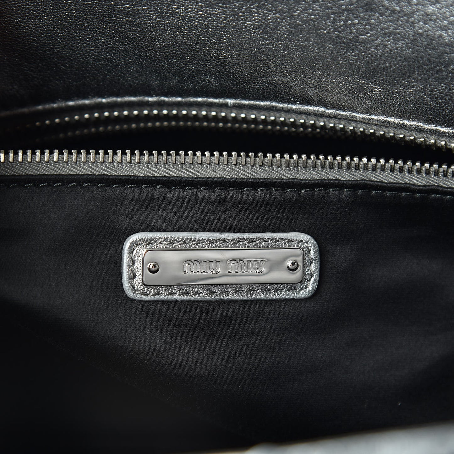 Paillettes Sequin Logo Tote Argento