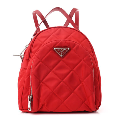 Prada Nylon Tessuto Impuntu Quilted Backpack Rosso 1 of 11
