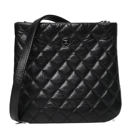 Chanel Aged Calfskin Quilted Crossbody Bag Black 1 of 5