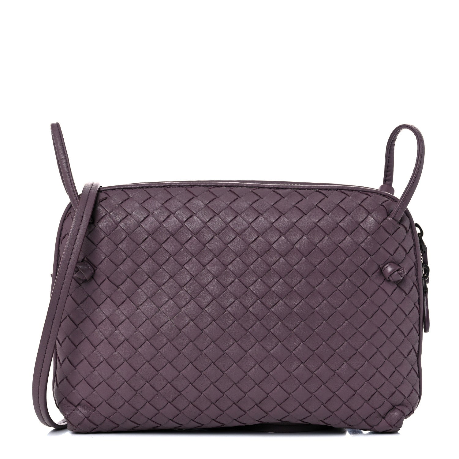 Bottega Veneta Nappa Intrecciato Pillow Crossbody Messenger Dark Purple 2 of 13
