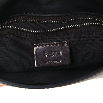 Fendi Glazed Fabric Cotton Vitello King Aura FF 1974 Baguette Belt Pouch Tobacco Moro Mimosa Gianda 6 of 12