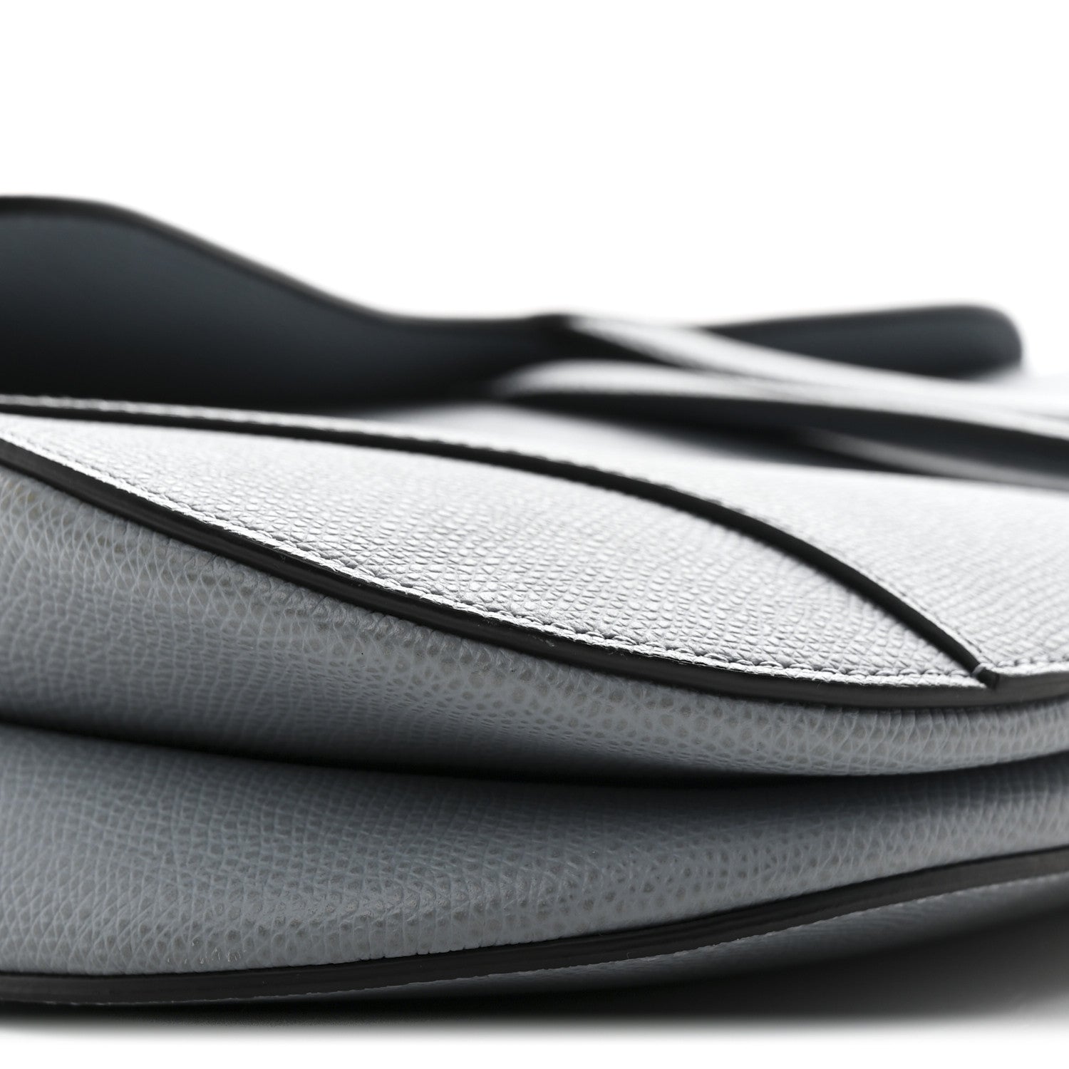 Christian Dior Grained Calfskin Saddle Bag Sky Blue 9 of 10