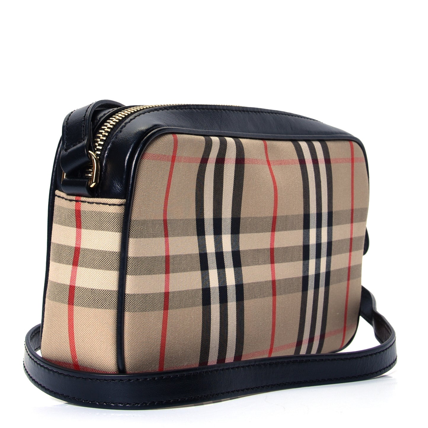 Calfskin Vintage Check Small Camera Bag Archive Beige